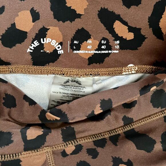 The Upside Tobacco Leopard Midi Leggings Size 10 - Picture 6 of 7